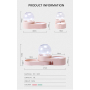Manufacturer wholesale plastic pink blue dog water fountain with two bowls