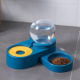 Manufacturer wholesale plastic pink blue dog water fountain with two bowls