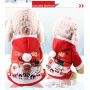 Manufacturer wholesale warm soft cute design dog christmas clothes
