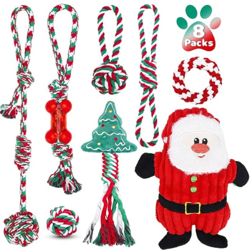 Wholesale Christmas Chew Dog Rope Toys Set
