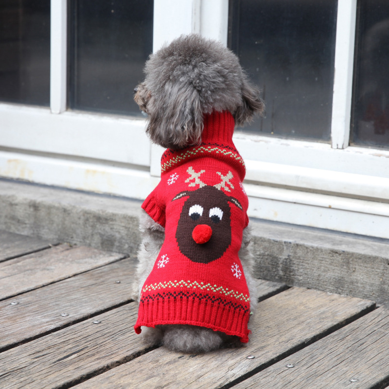 Wholesale Red Grey Black Christmas Warm Dog Sweater