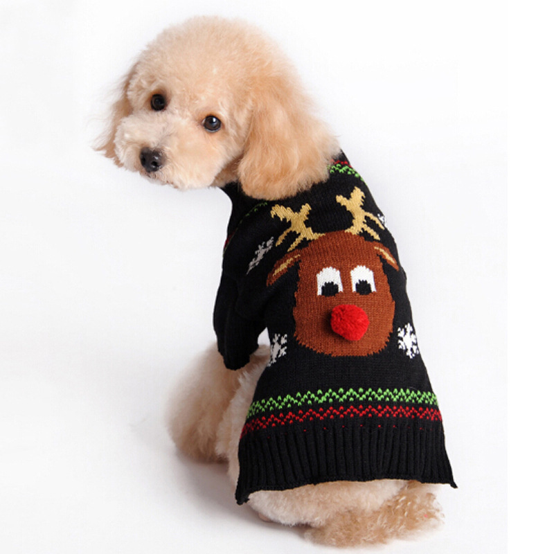 Wholesale Red Grey Black Christmas Warm Dog Sweater