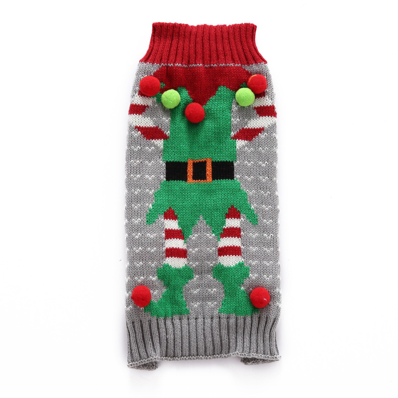 Wholesale Red Grey Black Christmas Warm Dog Sweater
