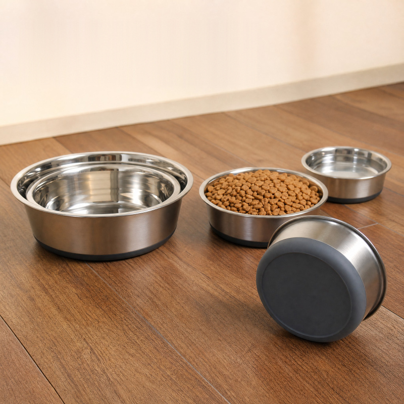 Wholesale Anti-slip Cat Dog Bowl Stainless Steel