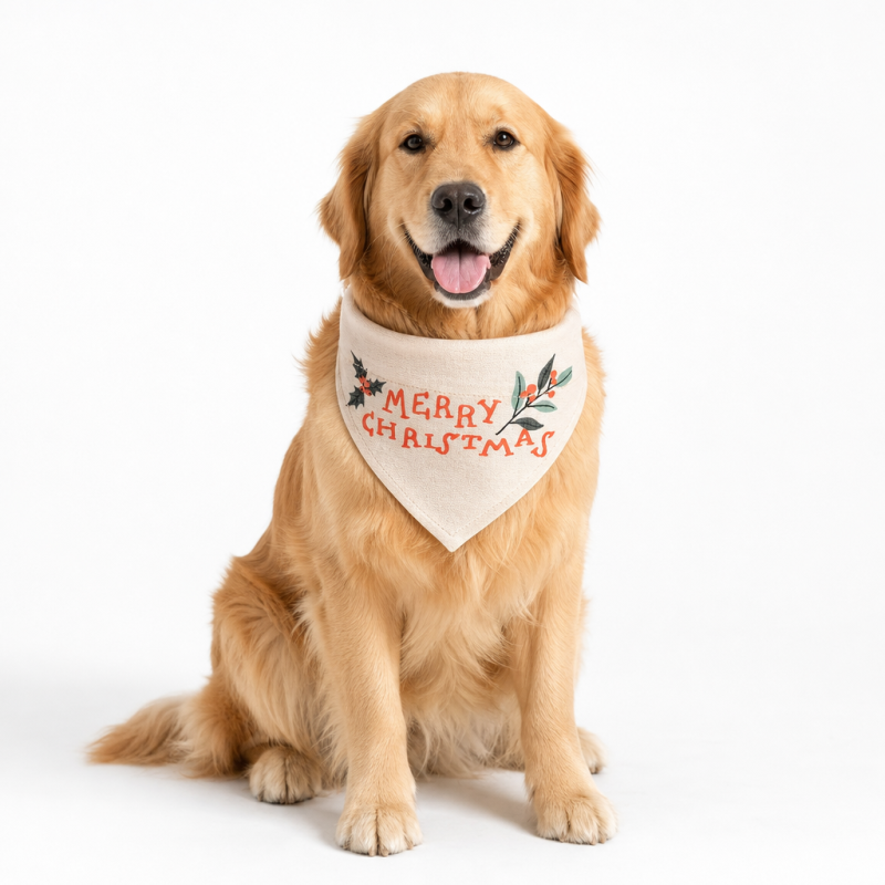 Wholesale Customized Christmas Dog Bandanas Bulk