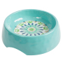 White Elegant Bone Print Deep White Ceramic Dog Bowl