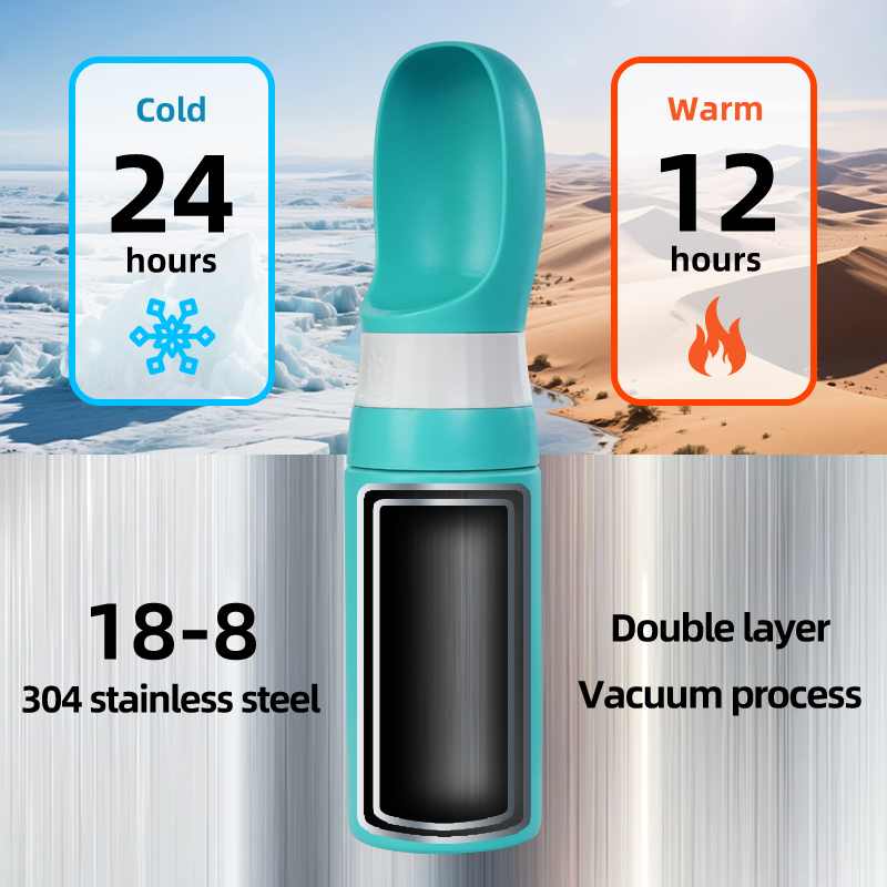 Wholesale Custom Logo Package Portable Travel Insulated Dog Water Bottle
