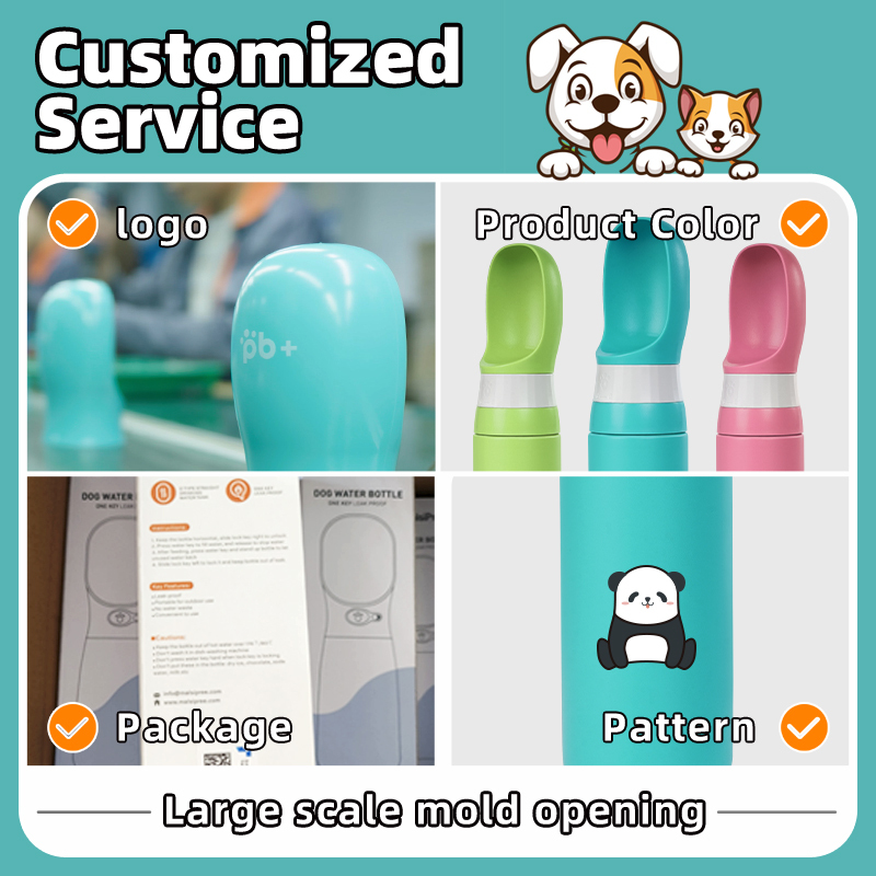 Wholesale Custom Logo Package Portable Travel Insulated Dog Water Bottle