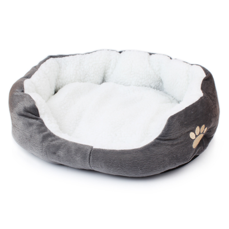 wholesale manufacturer round lambhair cat warm bed