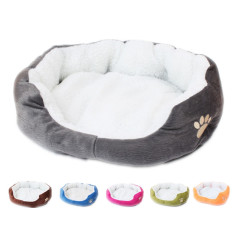 wholesale manufacturer round lambhair cat warm bed