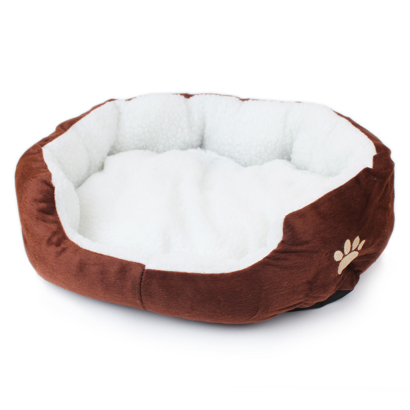 wholesale manufacturer round lambhair cat warm bed