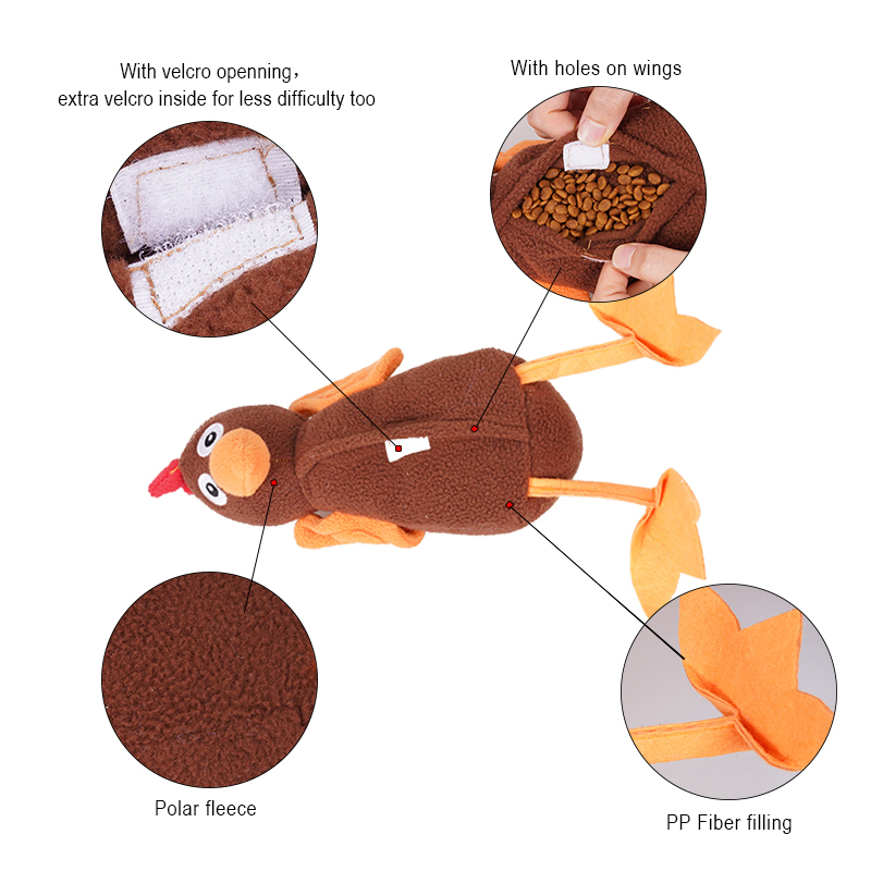 Manufacturer wholesale cute functional dog four feeder plush toys set