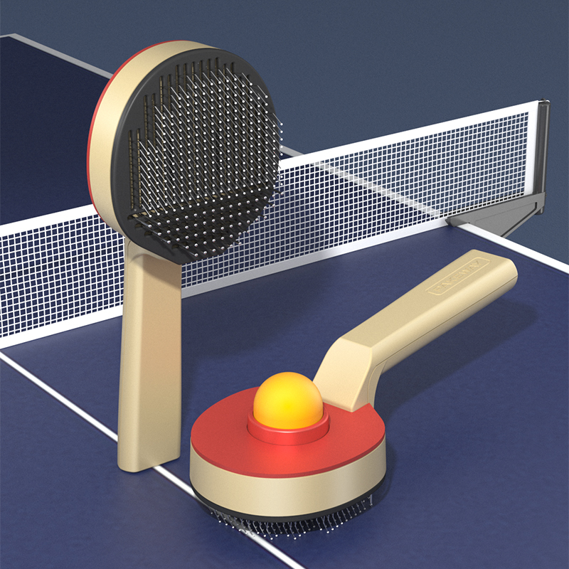 Manufacturer wholesale remove hair dog brush pingpong bat design