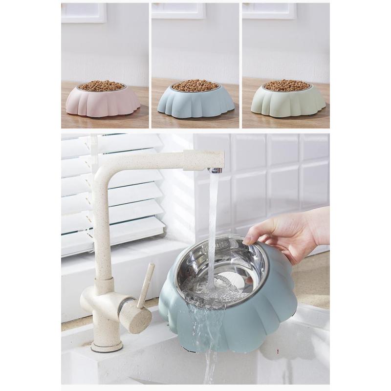 Round Set Melamine Stainless Steel Dog Bowls