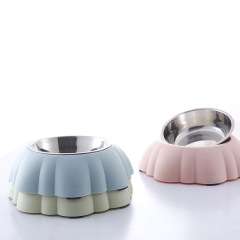 Round Set Melamine Stainless Steel Dog Bowls
