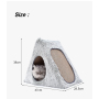 Manufacturer wholesale foldable detachable corrugated cat scratcher cardboard house