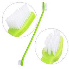 Manufacturer wholesale plastic pet dog toothbrush set 4 packs 8 packs