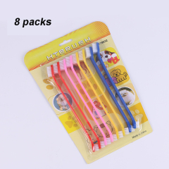 Manufacturer wholesale plastic pet dog toothbrush set 4 packs 8 packs