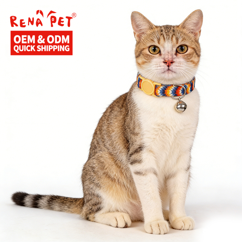 Manufacturer Wholesale Custom Logo Red Orange Adjustable Collars Cats