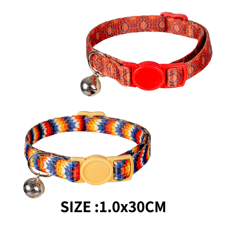Manufacturer Wholesale Custom Logo Red Orange Adjustable Collars Cats