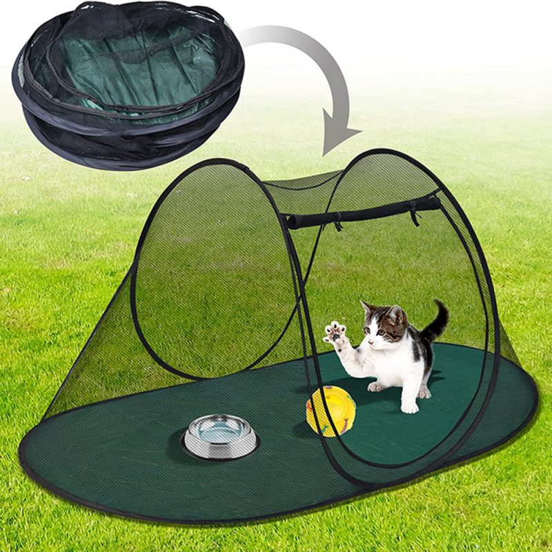 Manufacturer wholesale foldable breathable black large pet playpen cat dog tent