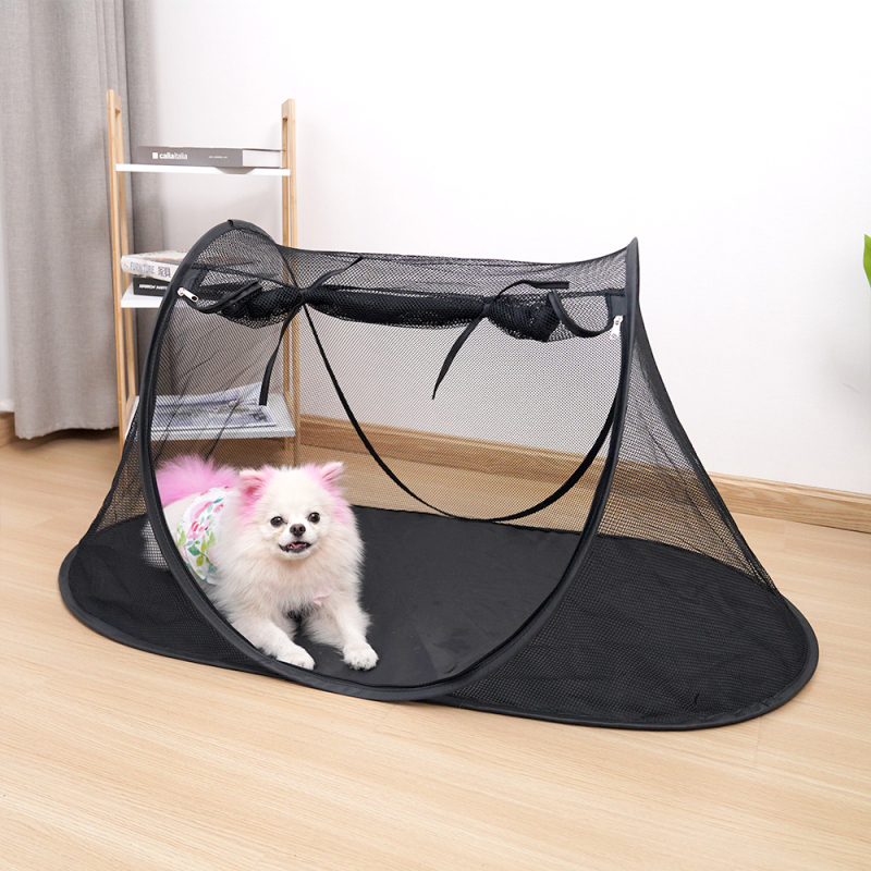 Manufacturer wholesale foldable breathable black large pet playpen cat dog tent