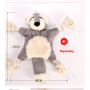 Manufacturer wholesale OEM bite resistence grey bear dog rope plush toy