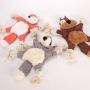 Manufacturer wholesale OEM bite resistence grey bear dog rope plush toy