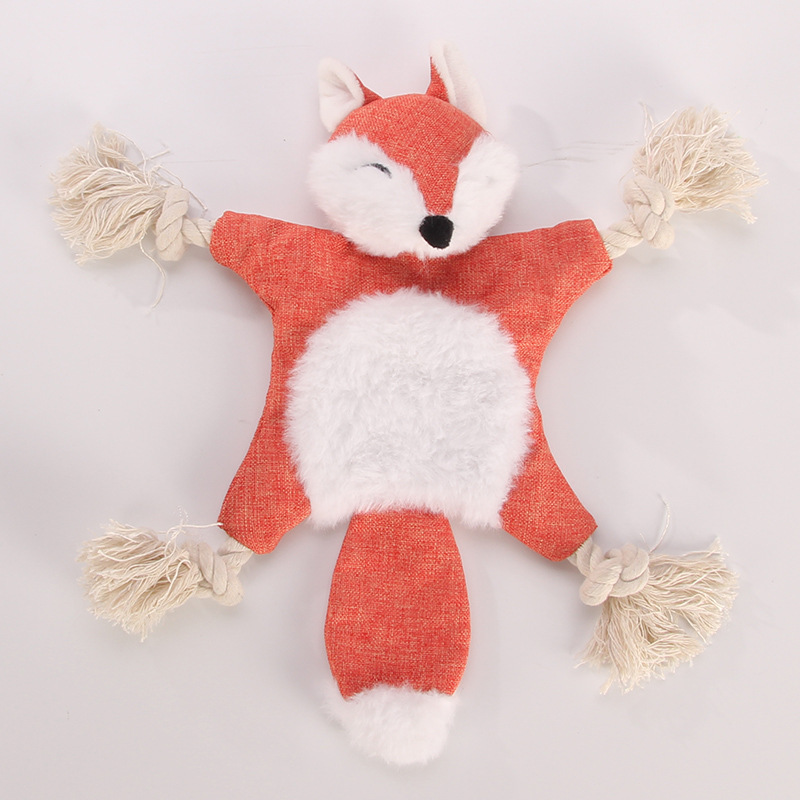 Manufacturer wholesale OEM bite resistence grey bear dog rope plush toy