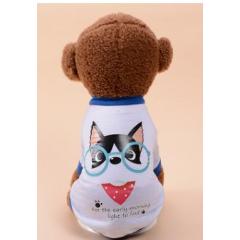 Manufacturer wholesale cotton printed multi-pattern soft pet clothes dog tshirt