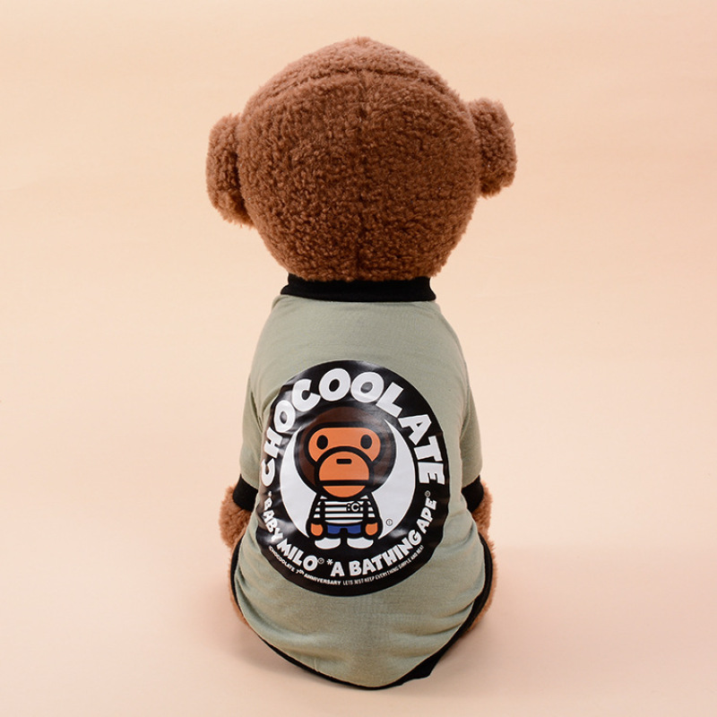 Manufacturer wholesale cotton printed multi-pattern soft pet clothes dog tshirt