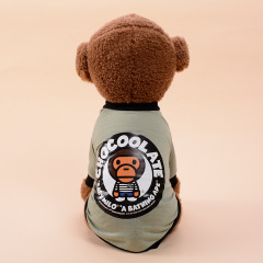 Manufacturer wholesale cotton printed multi-pattern soft pet clothes dog tshirt