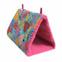 Manufacturer wholesale warm fleece leopard owl heart design hanging triangular bird tent