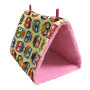 Manufacturer wholesale warm fleece leopard owl heart design hanging triangular bird tent