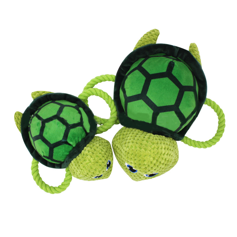 Manufacturer wholesale fish sea turtle shark dog cute plush toys with rope