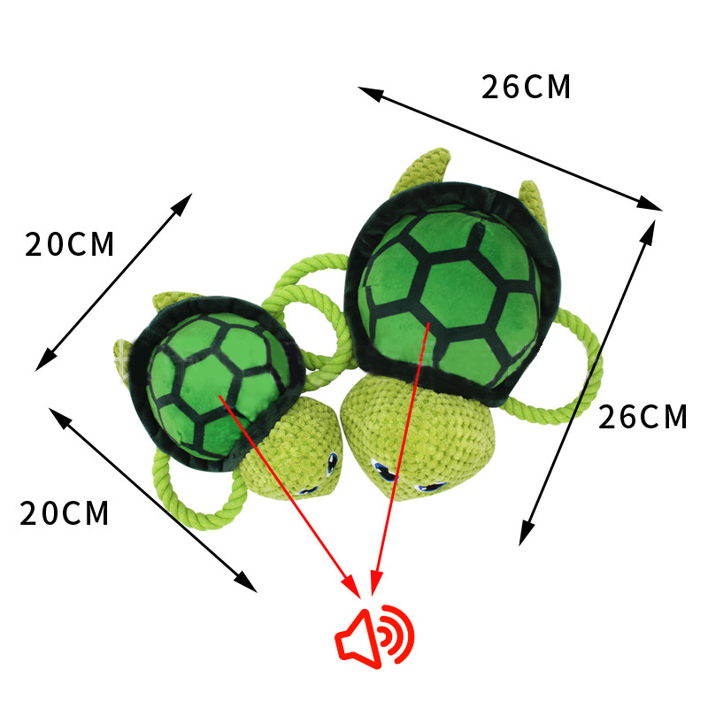 Manufacturer wholesale fish sea turtle shark dog cute plush toys with rope