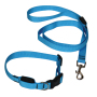 classic solid led nylon dog collar and leash set