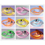 classic solid led nylon dog collar and leash set