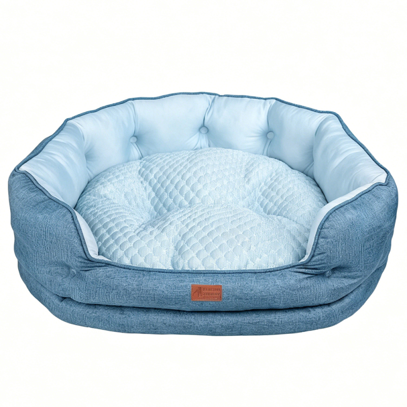 Wholesale Custom Logo Pet Product Round Sofa Luxury Cat Dog Bed Cooling