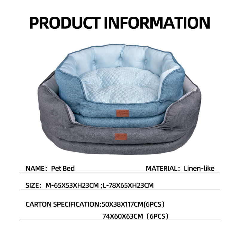 Wholesale Custom Logo Pet Product Round Sofa Luxury Cat Dog Bed Cooling