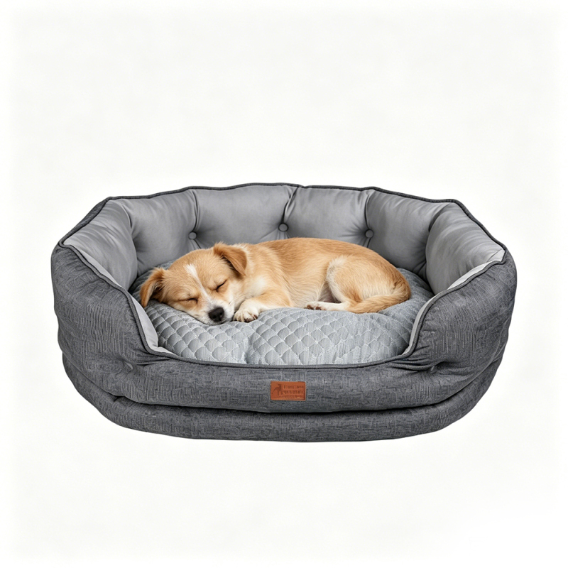 Wholesale Custom Logo Pet Product Round Sofa Luxury Cat Dog Bed Cooling