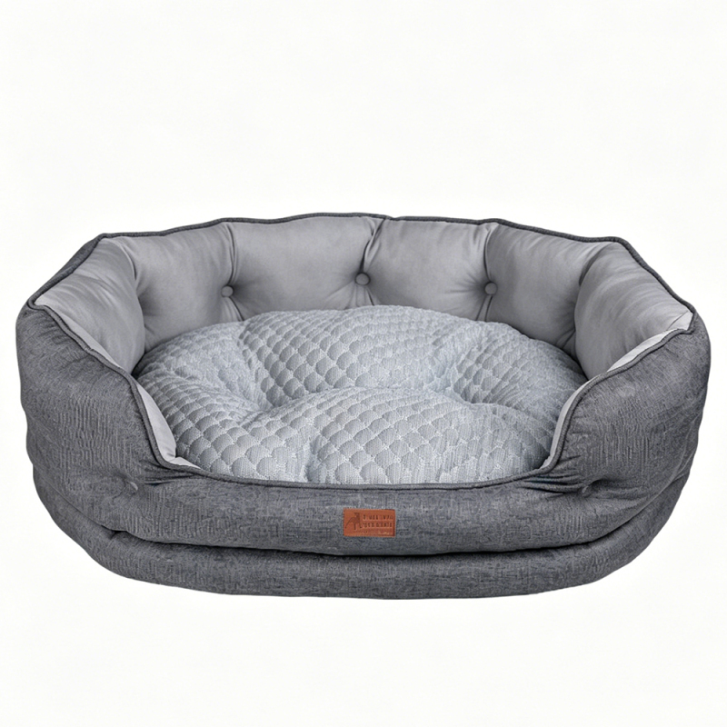 Wholesale Custom Logo Pet Product Round Sofa Luxury Cat Dog Bed Cooling