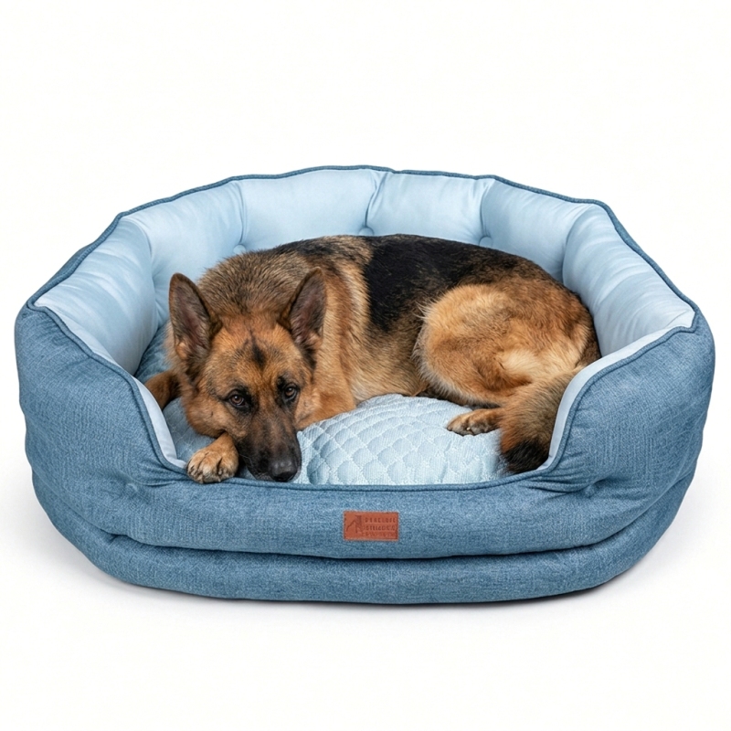 Wholesale Custom Logo Pet Product Round Sofa Luxury Cat Dog Bed Cooling