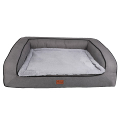 Manufacturer wholesale custom logo luxury washable dog large sofa bed egg orthopedic foam
