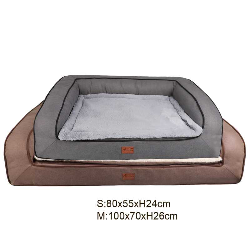 Manufacturer wholesale custom logo luxury washable dog large sofa bed egg orthopedic foam