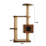 Manufacturer wholesale sisal stable wood scratcher cat tree house