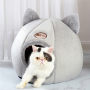 Manufacturer Wholesale Cute Design Warm Custom Logo Plush Cat Cave Bed