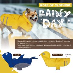 Manufacturer Wholesale Custom logo Waterproof Cute Design Dog Rain Coat