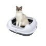 Manufacturer Wholesale Grey Black Plastic Cat Litter Boxes