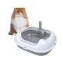 Manufacturer Wholesale Grey Black Plastic Cat Litter Boxes